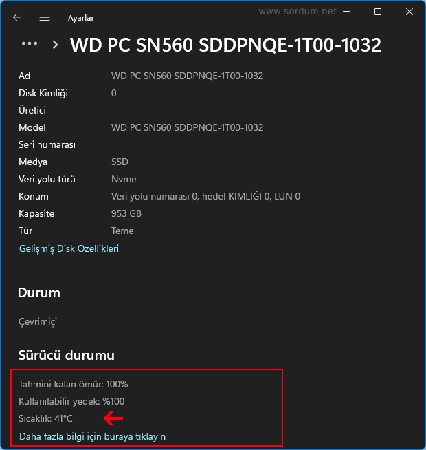 SSD sıcaklığı ve ömrü