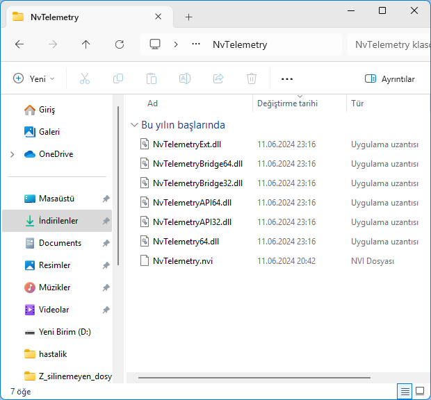 telemetry dll dosyaları