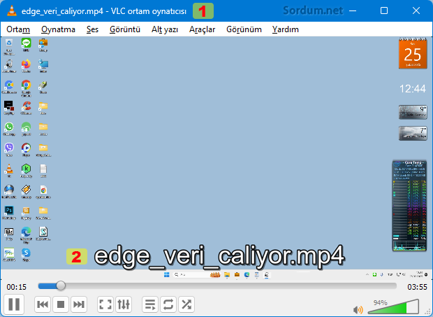 VLC açılışta Dosya ismini gösteriyor