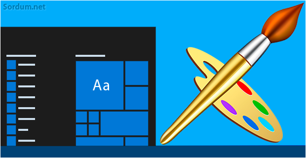 Bir tıkla başlat menüsü ve görev çubuğunu siyah yapın