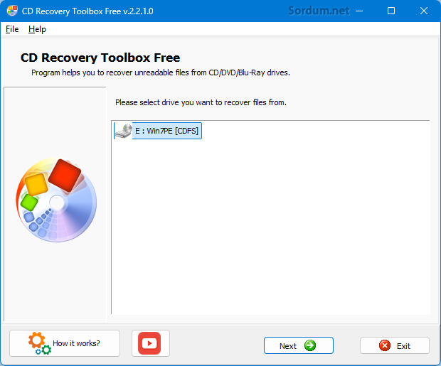 Cd recovery toolbox free ilk ekran