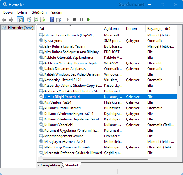 Kimlik bilgisi yöneticisi Kimlik bilgisi yöneticisi