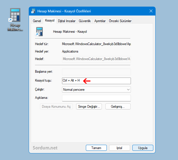 Uygulamaya klavye kısayolu atama Uygulamaya klavye kısayolu atama