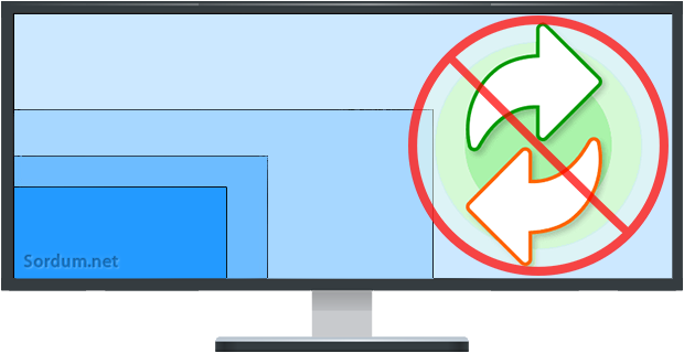 Ekran çözünürlüğü değişmesin