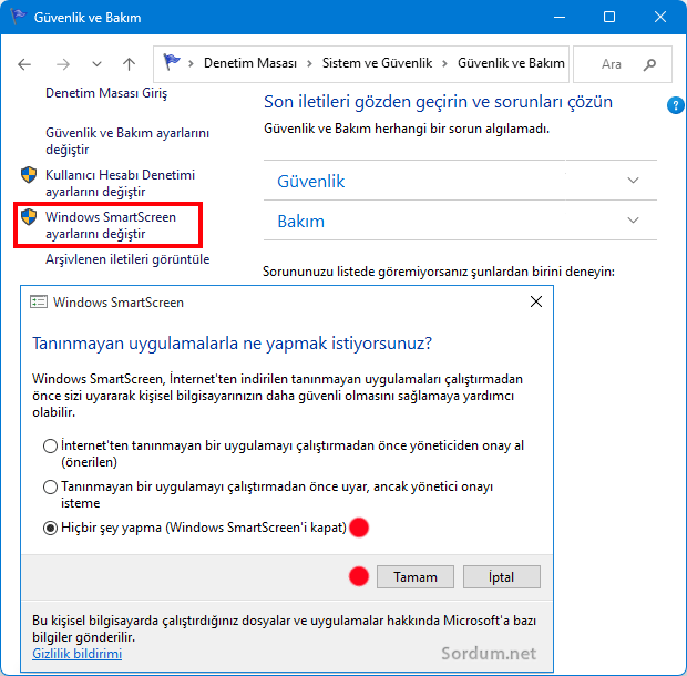 smart screeni kapatalım
