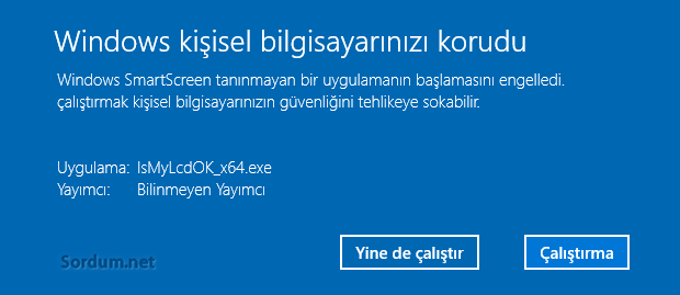 Smart screen korundu uyarısı